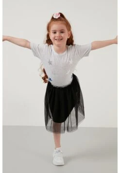 LELA Regular Fit - A-Lijn Rok - Grey Melange -Lela 01749f1cb0104c7187e396255bc2f3ef