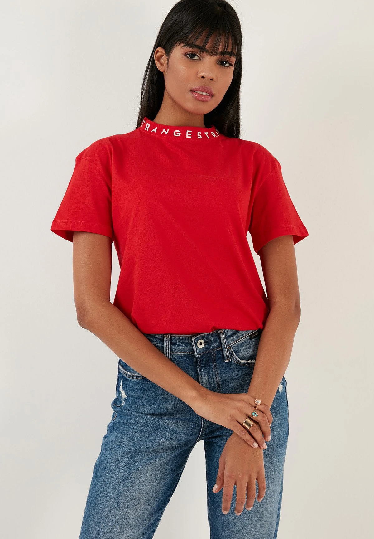 LELA Regular Fit - T-Shirt Print - Red 7 LELA Regular Fit - T-Shirt Print - Red - Afbeelding 5