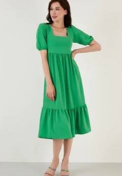 LELA Regular Fit - Jurk - Green 8 LELA Regular Fit - Jurk - Green -Lela 05e9063718034ac3b3022f45a9558680