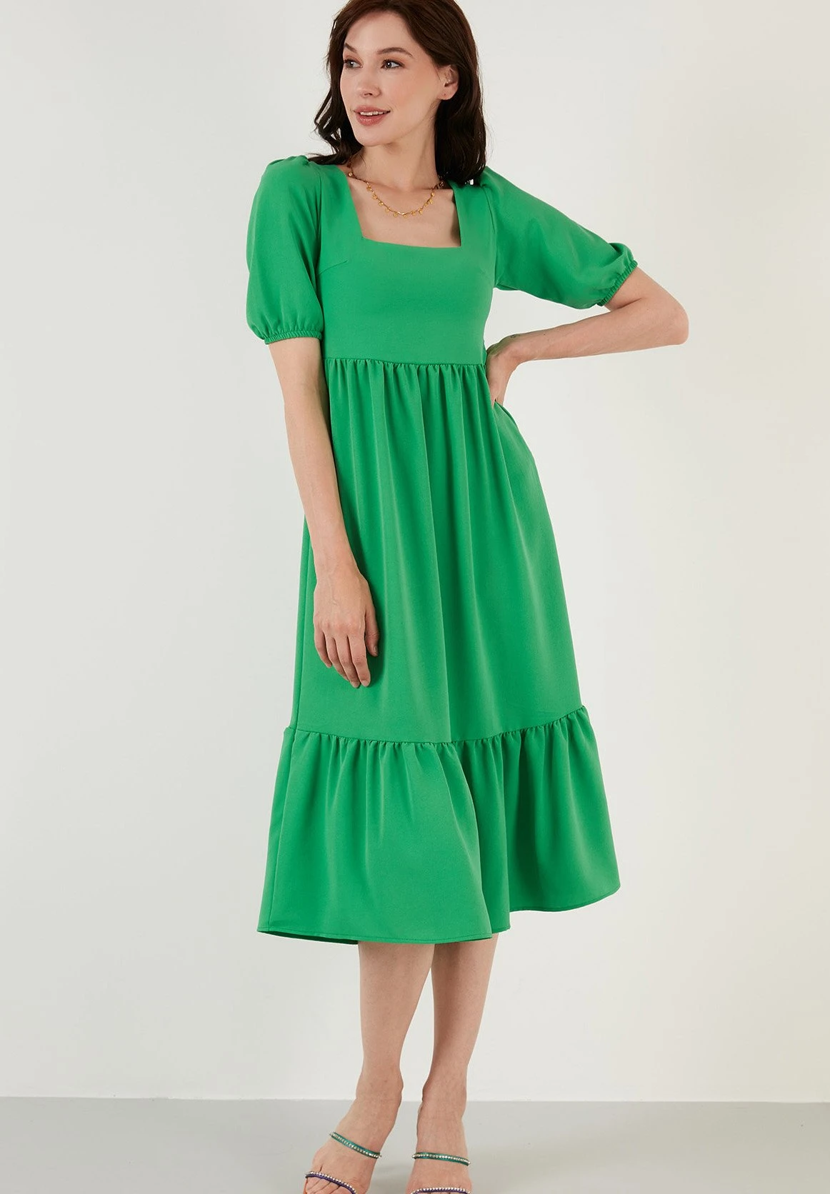 LELA Regular Fit - Jurk - Green 4 LELA Regular Fit - Jurk - Green - Afbeelding 2