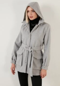 LELA Regular Fit - Trenchcoat - Light Grey