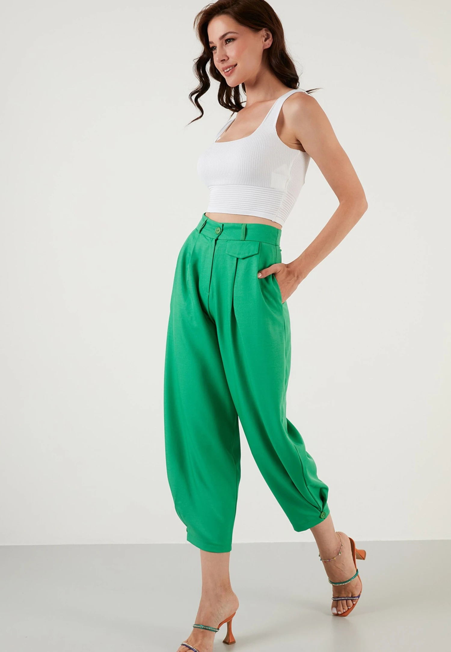 LELA Broek - Green 6 LELA Broek - Green - Afbeelding 4