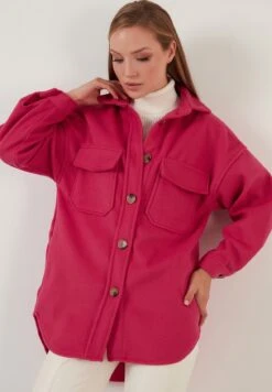 LELA Loose Fit - Lichte Jas - Fuchsia -Lela 09a85df5a55c43e192251e13040e140c