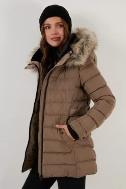LELA Regular Fit - Winterjas - Camel -Lela 0bde40f4719c4e6cbba5f1200fd81ecb