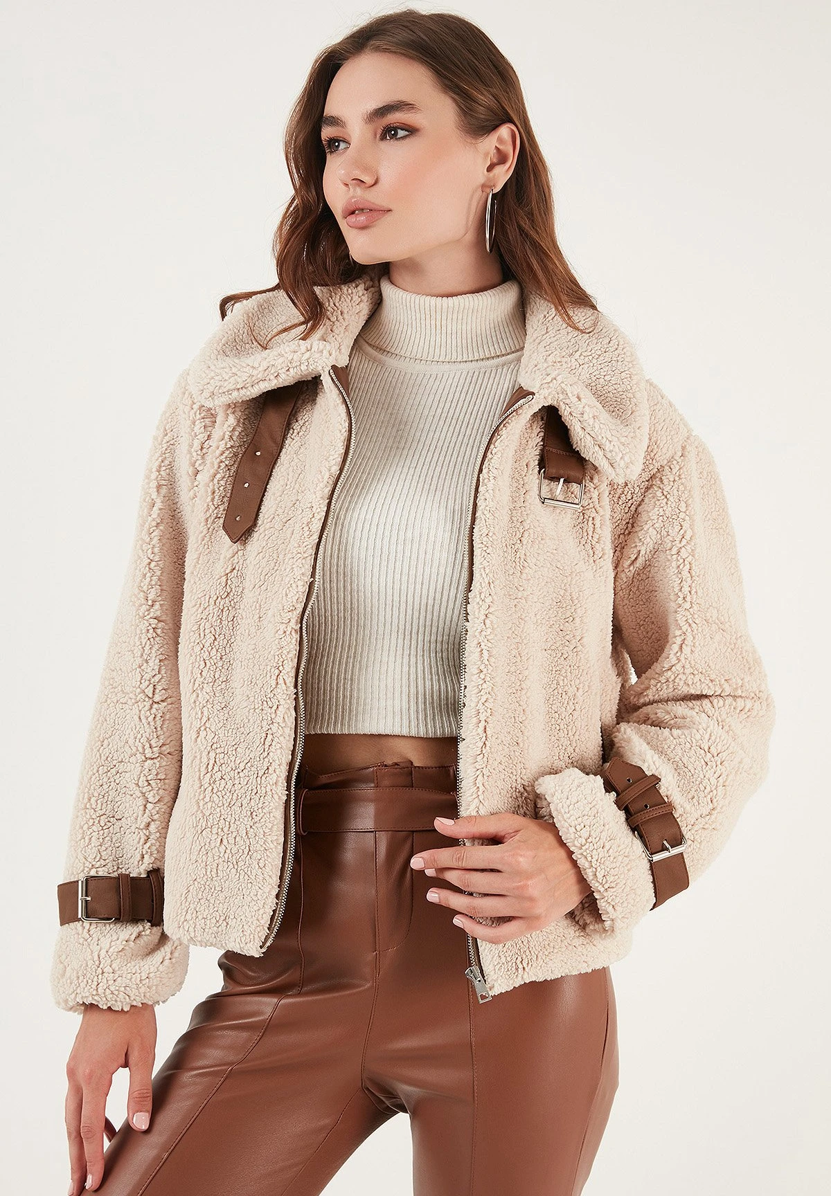 LELA Regular Fit - Winterjas - Ecru 7 LELA Regular Fit - Winterjas - Ecru - Afbeelding 5