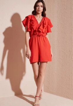 LELA Regular Fit - Jumpsuit - Red -Lela 0d16c80044c742909fe7baeb2dea8568