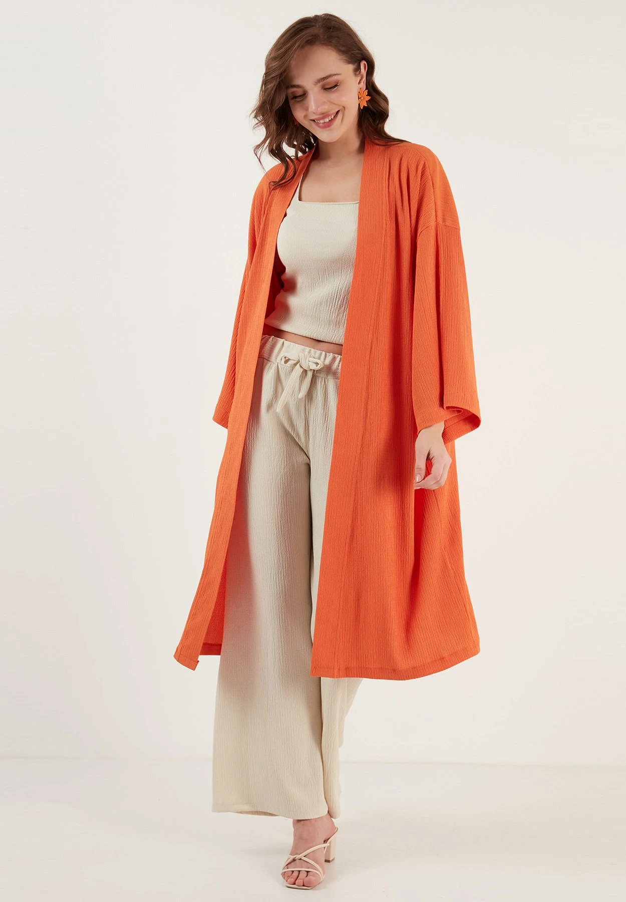 LELA Mantel - Orange 4 LELA Mantel - Orange - Afbeelding 2