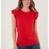 LELA Crew Neck - T-Shirt Basic - Red -Lela 0f763ac29ba941c8ae5656173f051fdb