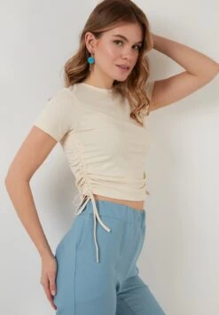 LELA Slim Fit - Blouse - Stone Colored 7 LELA Slim Fit - Blouse - Stone Colored -Lela 10177b54baa74b4283430c64d7c8d8e0