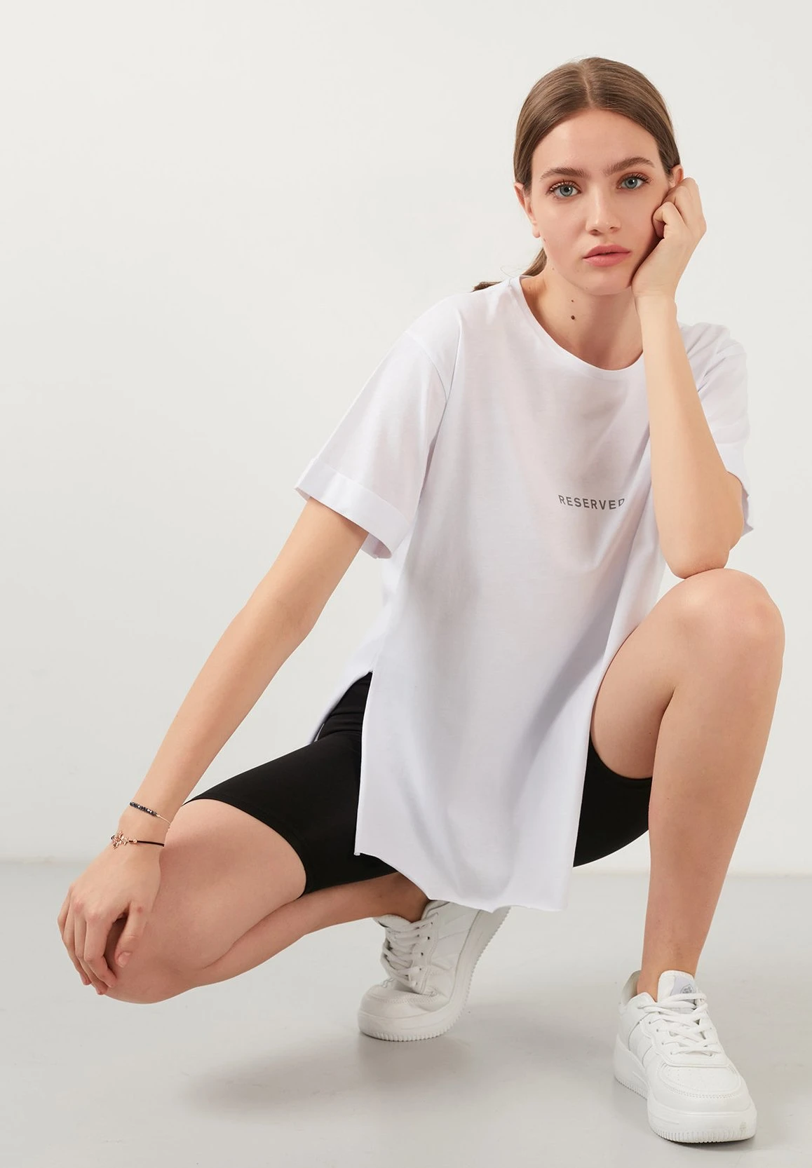 LELA Slim Fit - T-Shirt Print - White 4 LELA Slim Fit - T-Shirt Print - White - Afbeelding 2