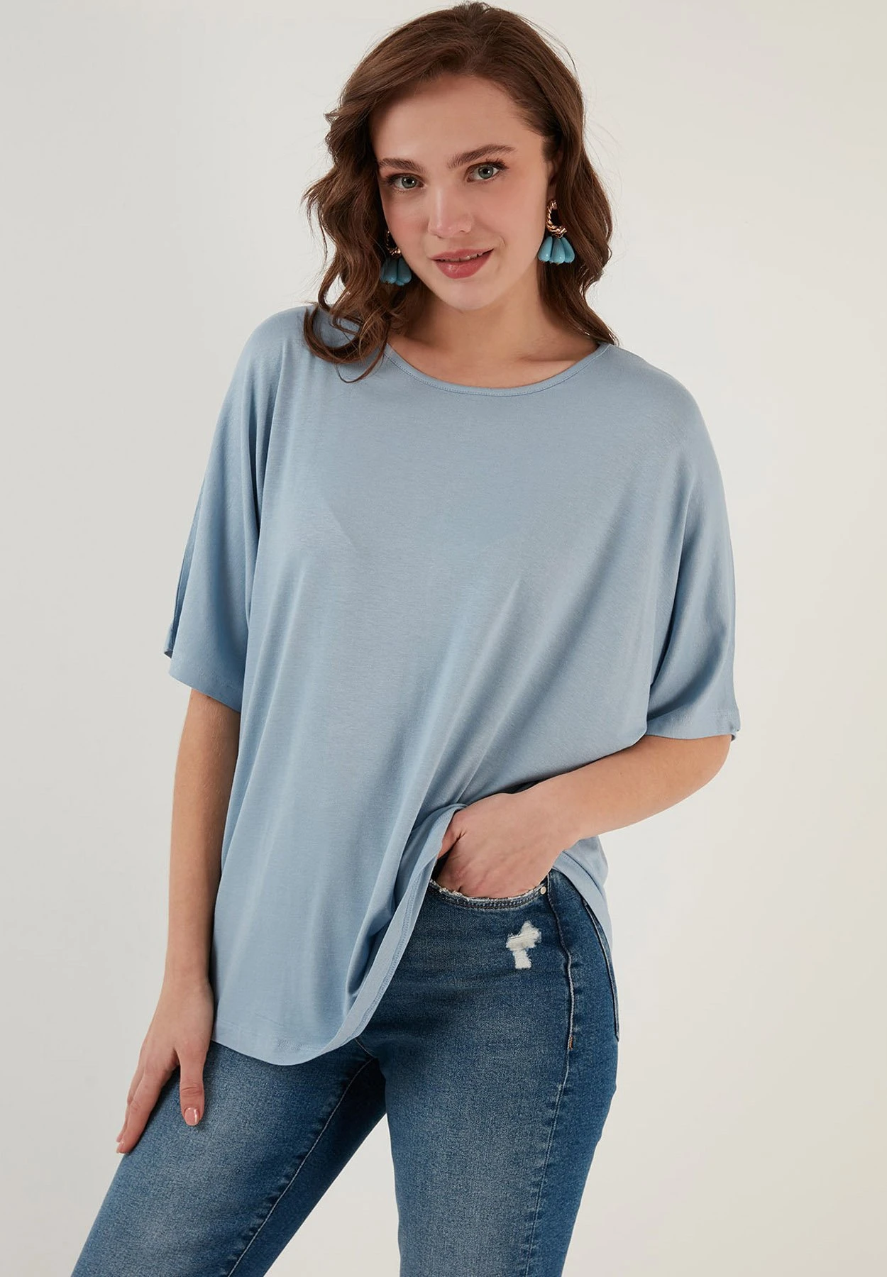 LELA Loose Fit - Blouse - Baby Blue 3 LELA Loose Fit - Blouse - Baby Blue