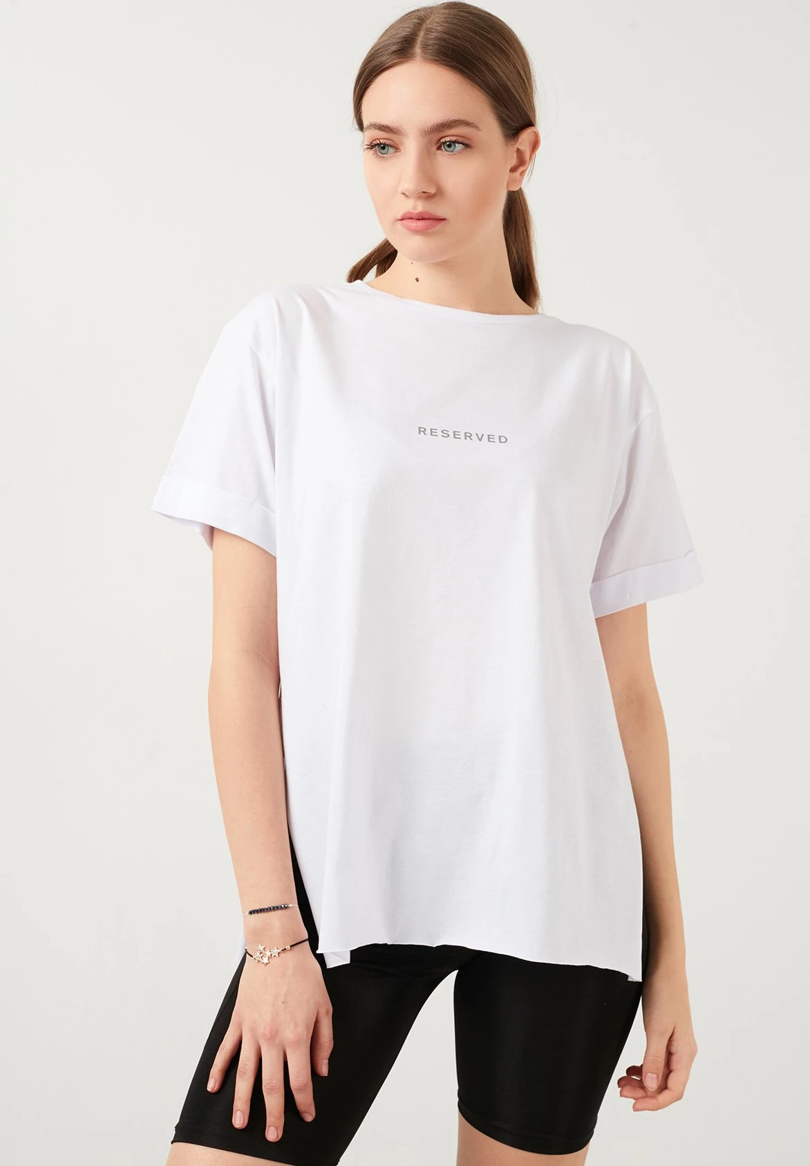 LELA Slim Fit - T-Shirt Print - White 3 LELA Slim Fit - T-Shirt Print - White