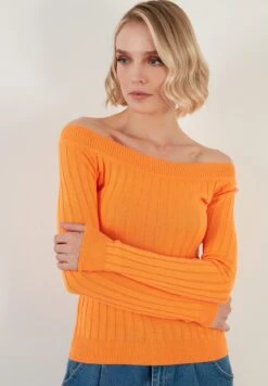 LELA Regular Fit - Trui - Orange -Lela 16e43357140843c6ac75b7c9d075a06b