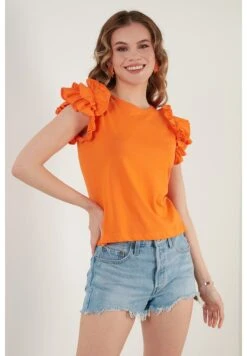LELA T-Shirt Print - Orange Color -Lela 17aa16a5f0394267b7314c8765b6159a