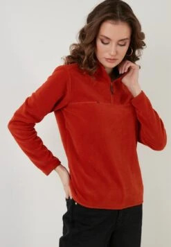 LELA Slim Fit - Fleece Trui - Orange -Lela 18e709a1f05642bba6330542a888ab81
