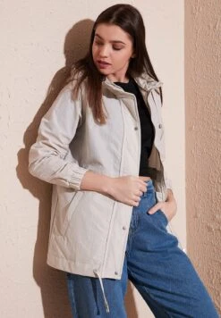 LELA Regular Fit - Parka - Stone -Lela 2275e5d5cf834d5aa9a53cdc634c9e25