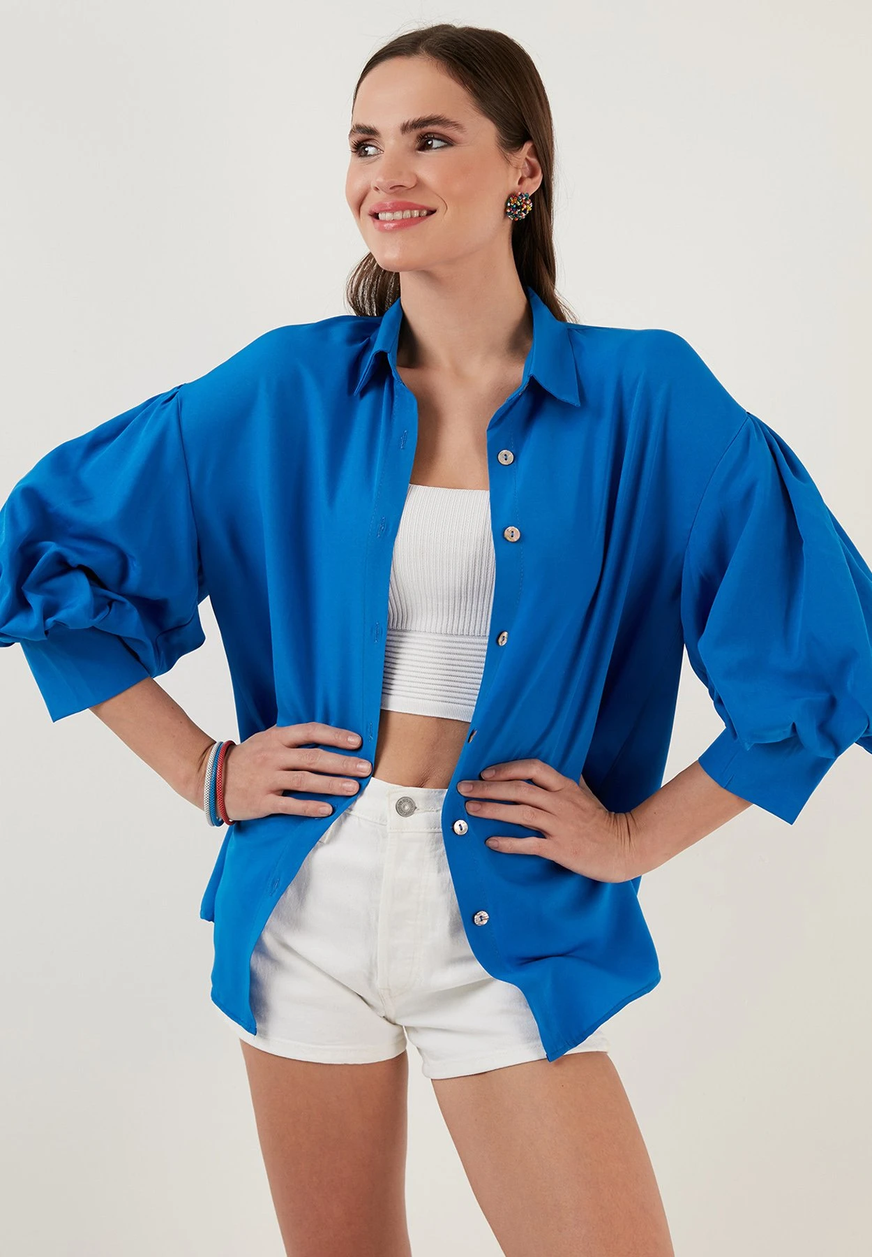 LELA Loose Fit - Overhemdblouse - Royal Blue 8 LELA Loose Fit - Overhemdblouse - Royal Blue - Afbeelding 6