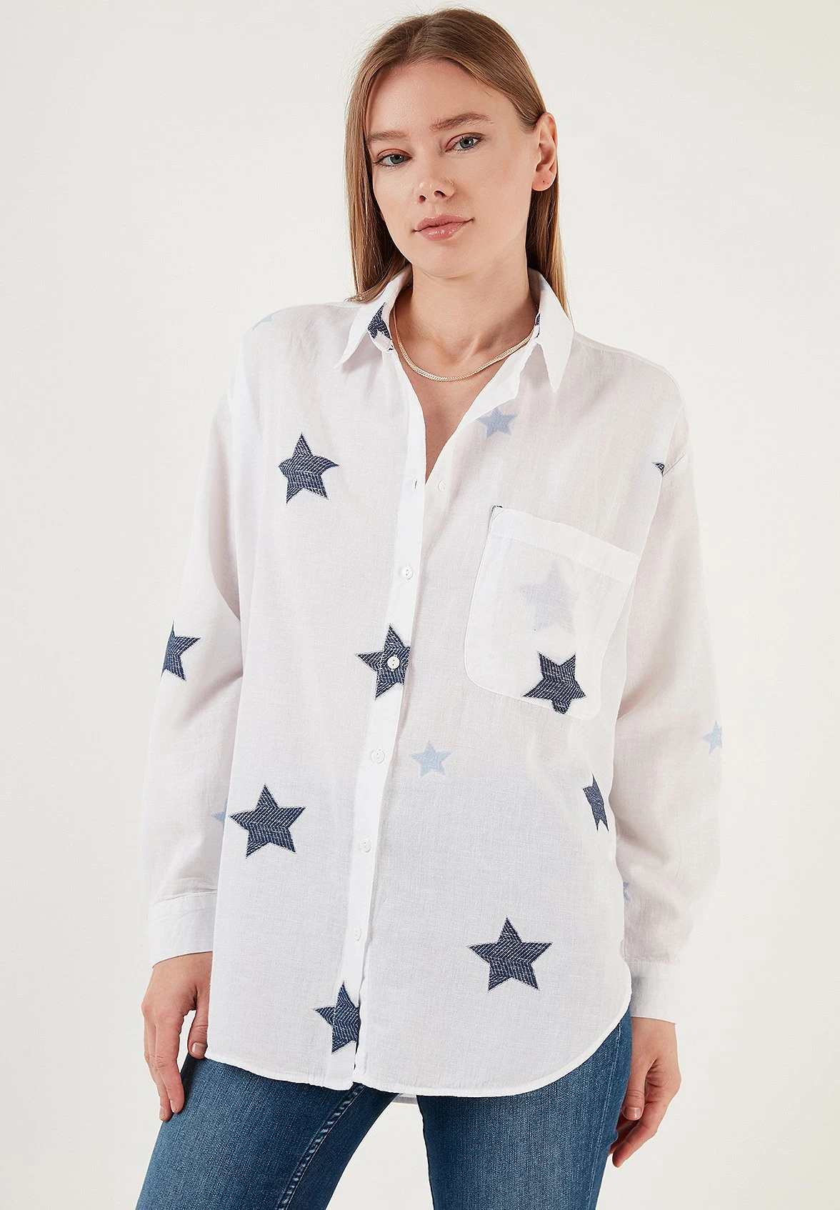 LELA Loose Fit - Overhemdblouse - Dark Blue 3 LELA Loose Fit - Overhemdblouse - Dark Blue