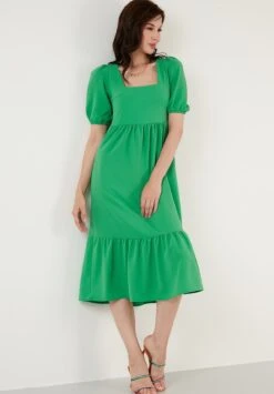 LELA Regular Fit - Jurk - Green 10 LELA Regular Fit - Jurk - Green -Lela 25e5e17846584b039f5d8dc689a7a02c