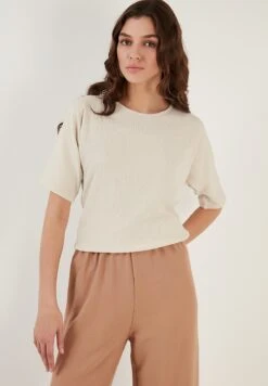 LELA Regular Fit - T-Shirt Basic - Stone -Lela 2a69654c1cab4481b1c7ad7adf691c41