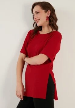 LELA Slim Fit - Blouse - Red -Lela 2ab5a11d1f1e4f0abfcd1a1bf24f8fc0