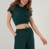 LELA Two Piece Set - Regular Fit - Shorts - Dark Green Melange -Lela 2ae1ea70f88344328149ddadb46b3589