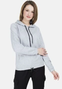 LELA Slim Fit - Hoodie - Grey -Lela 2dbadd5d07b0455d9b29b418773043ac