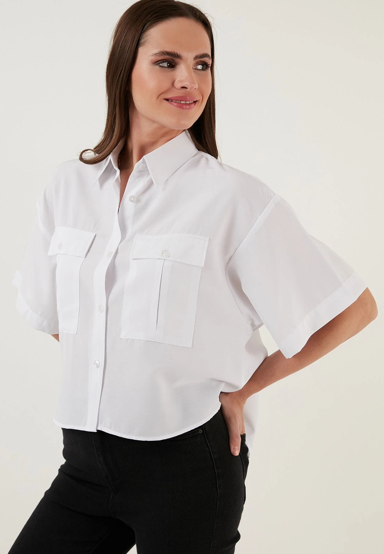 LELA Loose Fit - Overhemdblouse - White 6 LELA Loose Fit - Overhemdblouse - White - Afbeelding 4