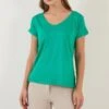 LELA V Neck- T-Shirt Basic - Benetton Color -Lela 2f7ac60786184a78b3f552a4830f3b0c