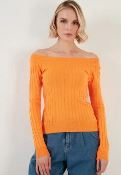 LELA Regular Fit - Trui - Orange
