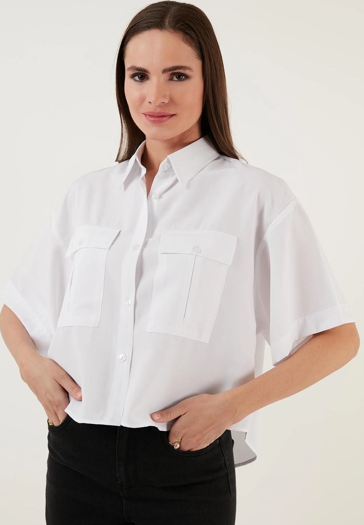 LELA Loose Fit - Overhemdblouse - White 8 LELA Loose Fit - Overhemdblouse - White - Afbeelding 6