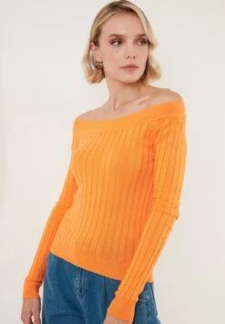LELA Regular Fit - Trui - Orange -Lela 3825537077bd4516873e040012b8c6b3