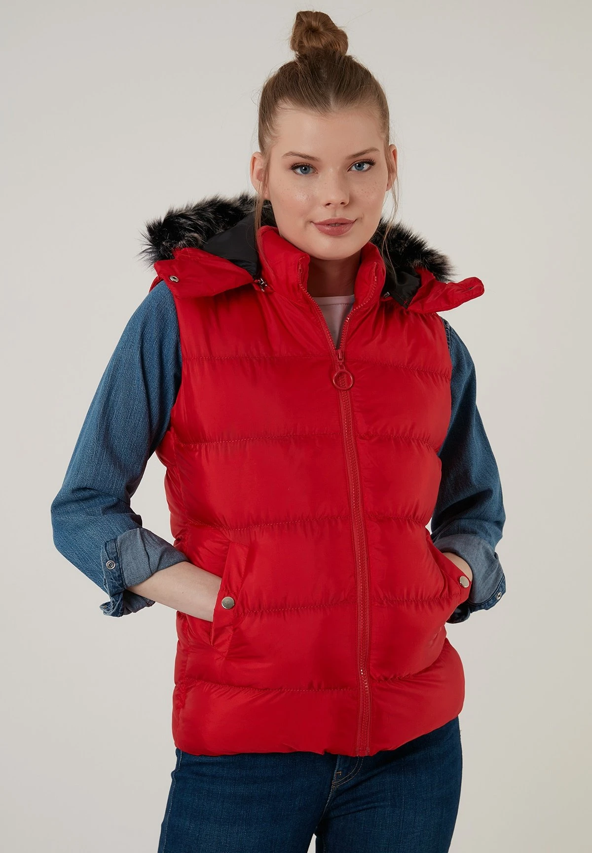 LELA Slim Fit - Bodywarmer - Red 8 LELA Slim Fit - Bodywarmer - Red - Afbeelding 6