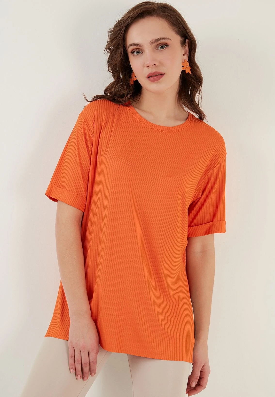 LELA Slim Fit - Blouse - Orange 3 LELA Slim Fit - Blouse - Orange