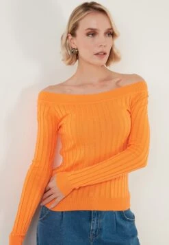 LELA Regular Fit - Trui - Orange -Lela 39fca68165134f69be298d70c4665b1e