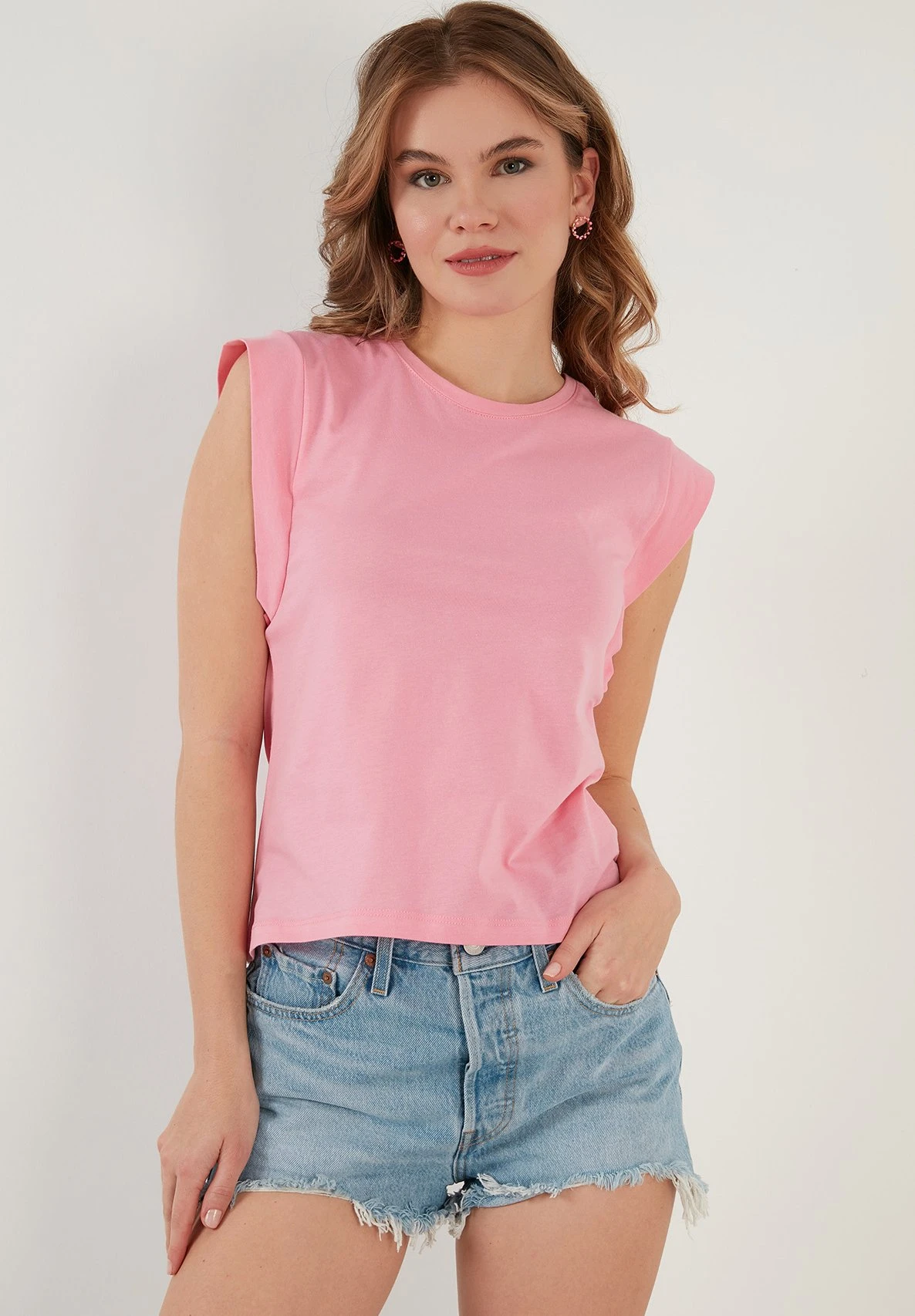 LELA Crew Neck- Top - Pink Melange 6 LELA Crew Neck- Top - Pink Melange - Afbeelding 4