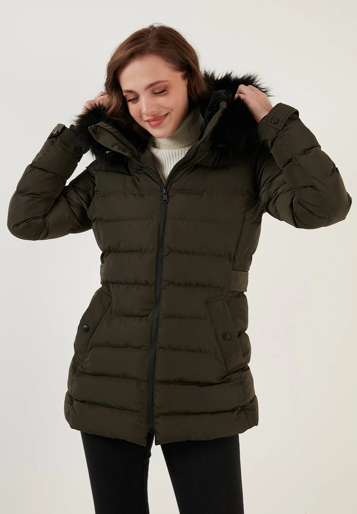 LELA Regular Fit - Winterjas - Khaki 8 LELA Regular Fit - Winterjas - Khaki - Afbeelding 6