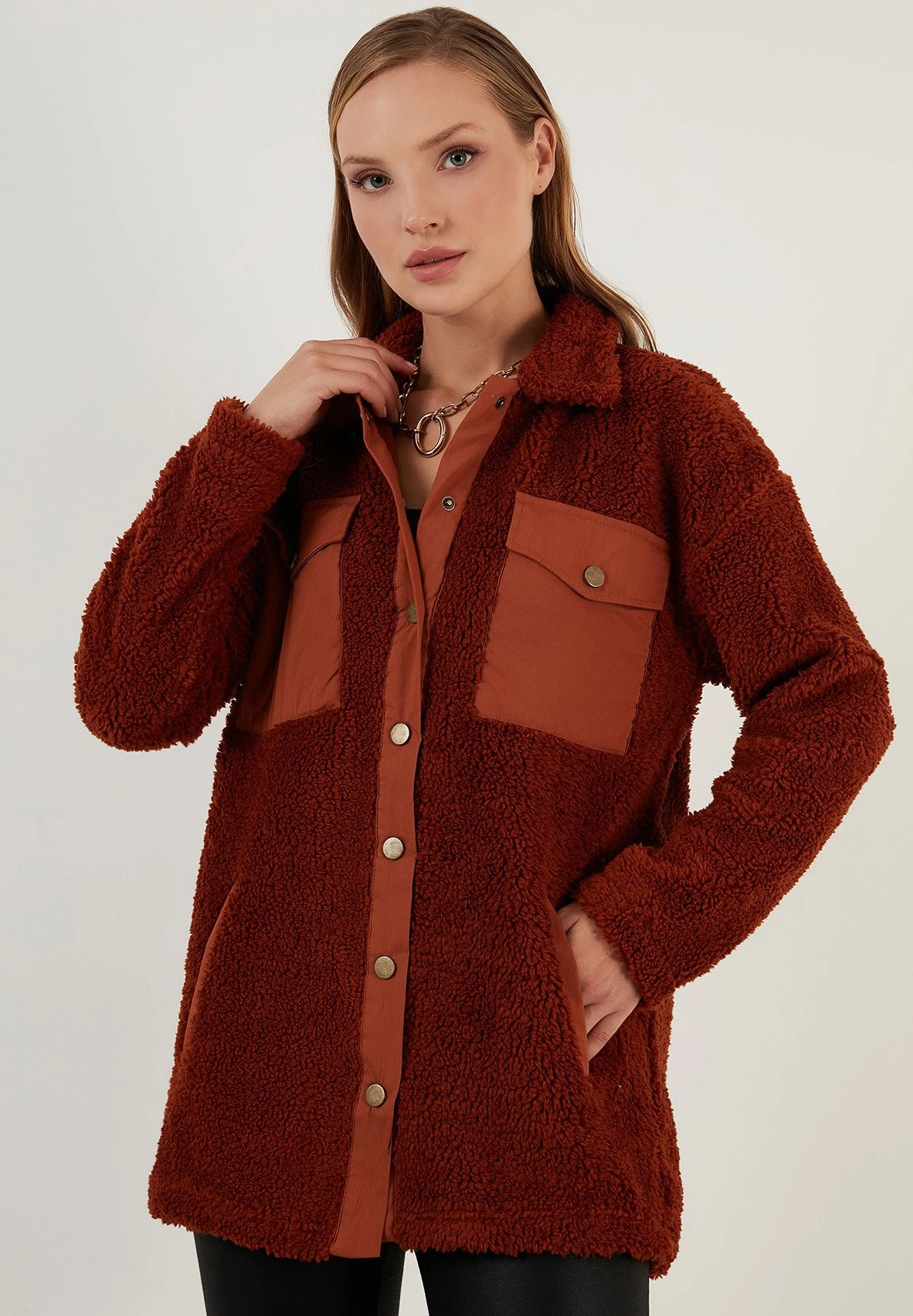 LELA Loose Fit - Fleecejas - Snuff Colored 7 LELA Loose Fit - Fleecejas - Snuff Colored - Afbeelding 5