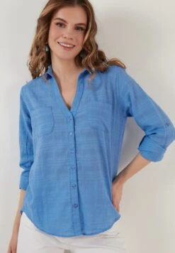 LELA Overhemdblouse - Dark Blue