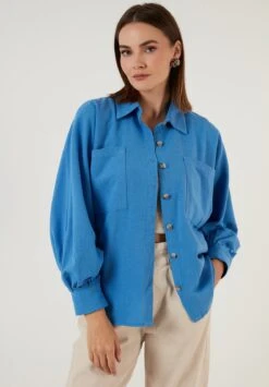 LELA Overhemdblouse - Blue
