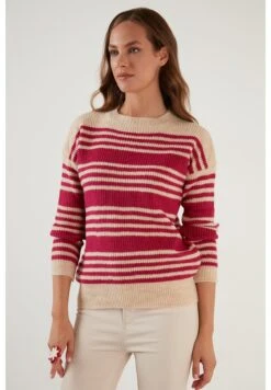 LELA Regular Fit - Trui - Beige Fuchsia -Lela 3f5ed5aea412422ca77c1df00c6a7848