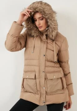 LELA Regular Fit - Winterjas - Dark Beige -Lela 3ff274024a184a879c04a4c0a8bde430