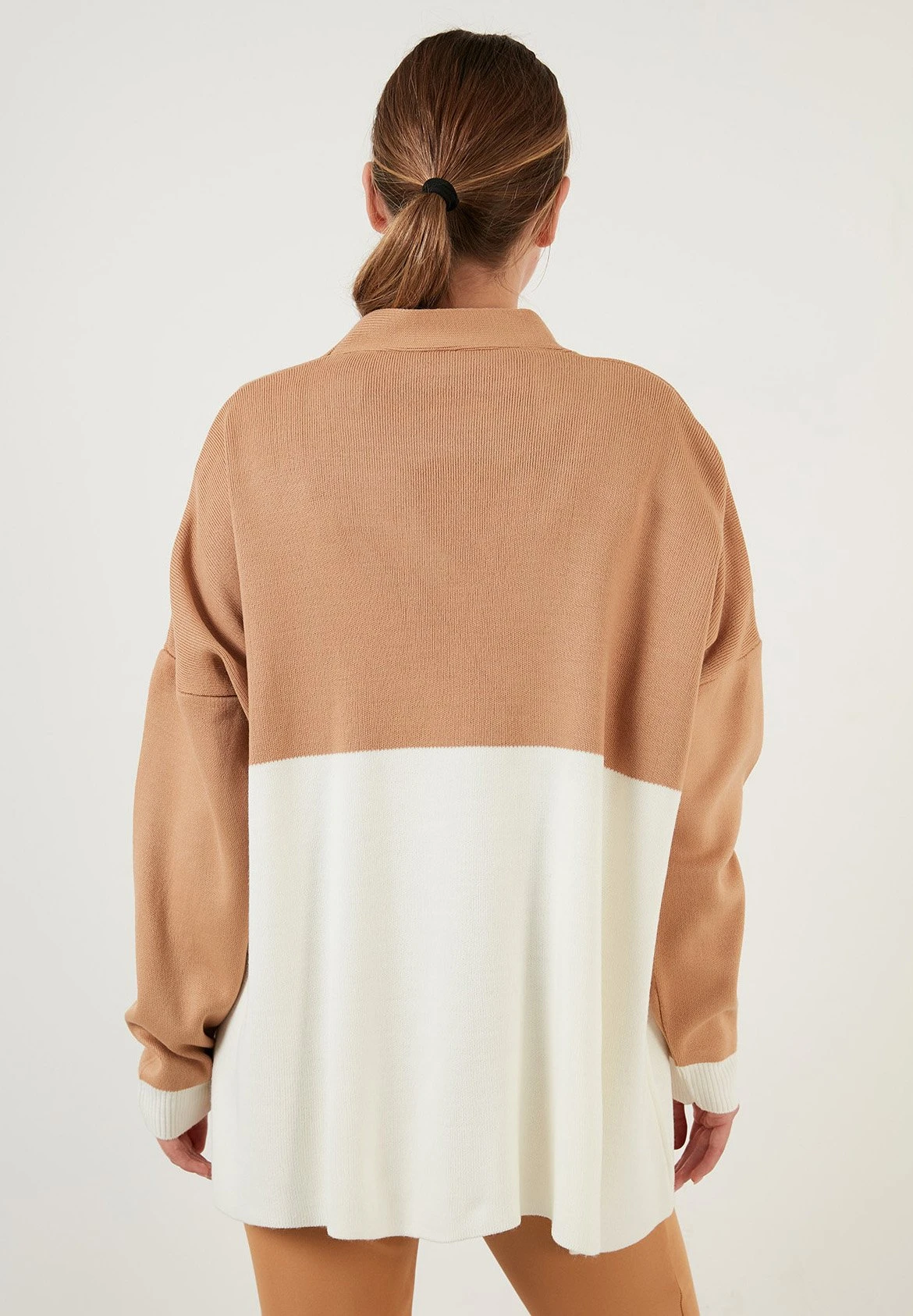 LELA Vest - Ecru Camel 5 LELA Vest - Ecru Camel - Afbeelding 3