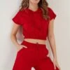 LELA Two Piece Set - Regular Fit - Shorts - Red 1 LELA Two Piece Set - Regular Fit - Shorts - Red -Lela 434aa27b612740d6b2a1cad7325524f8
