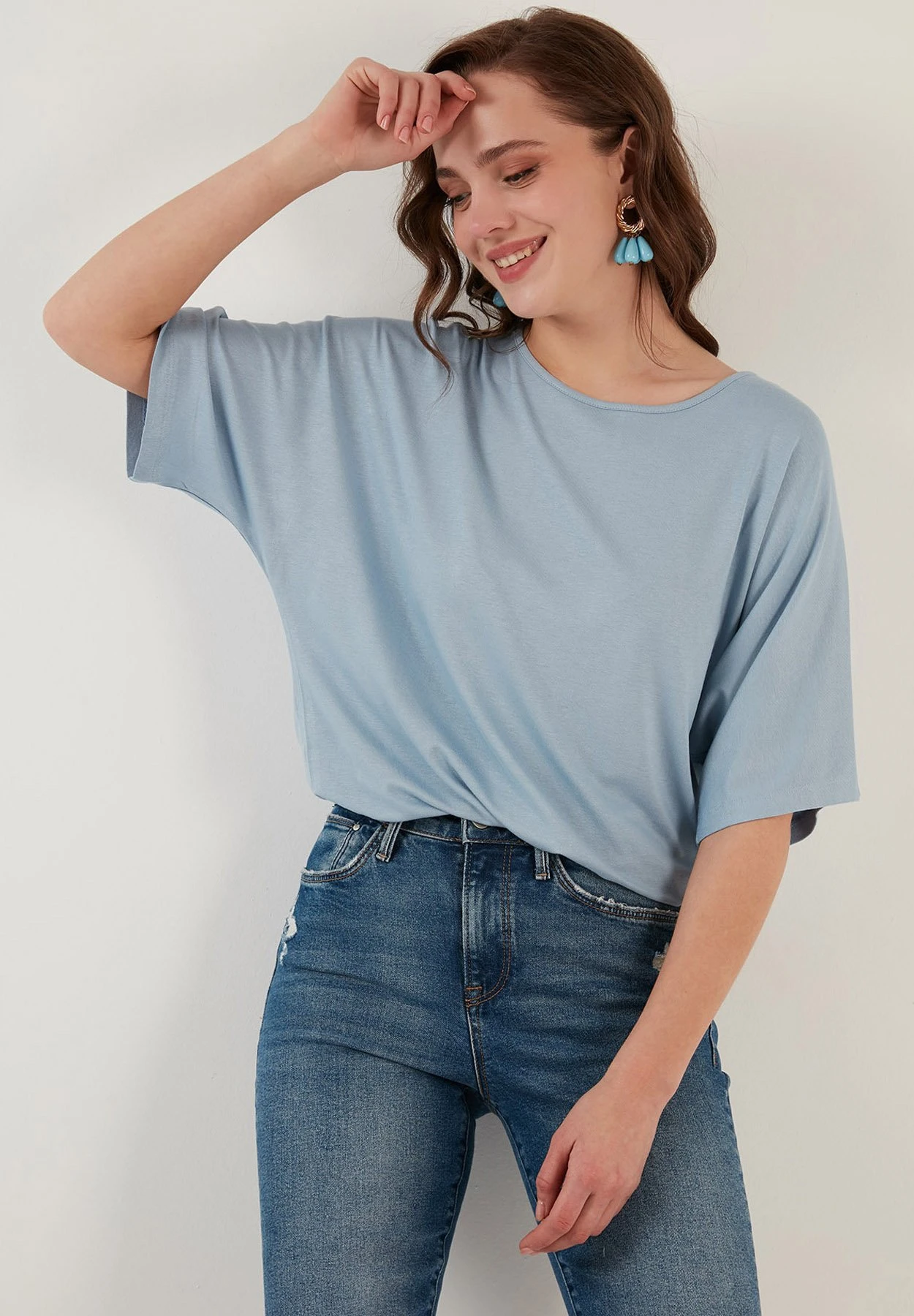 LELA Loose Fit - Blouse - Baby Blue 6 LELA Loose Fit - Blouse - Baby Blue - Afbeelding 4