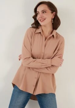 LELA Overhemdblouse - Mink 9 LELA Overhemdblouse - Mink -Lela 463893605e26497e851c01c6e541b50c