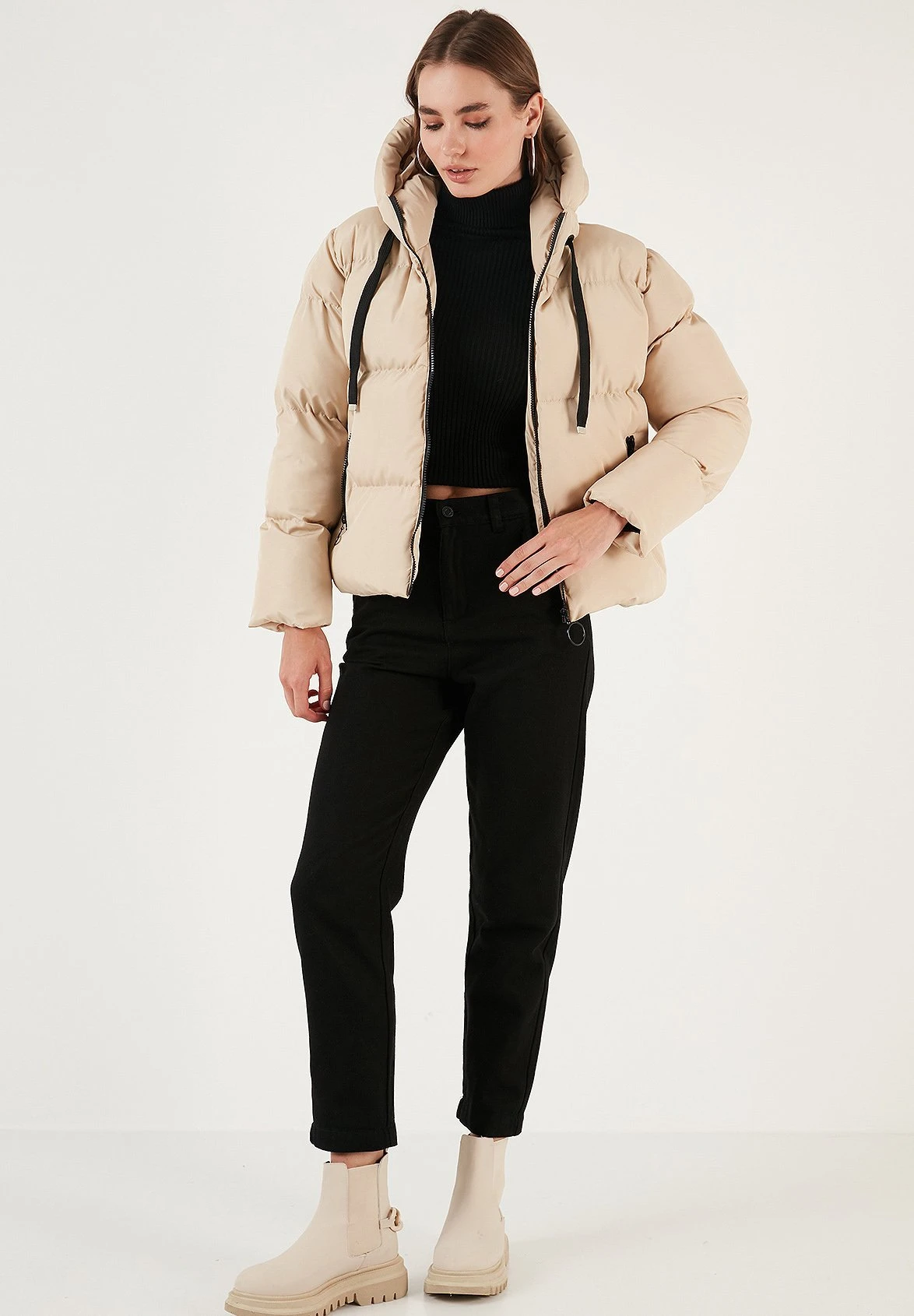 LELA Regular Fit - Winterjas - Stone 4 LELA Regular Fit - Winterjas - Stone - Afbeelding 2