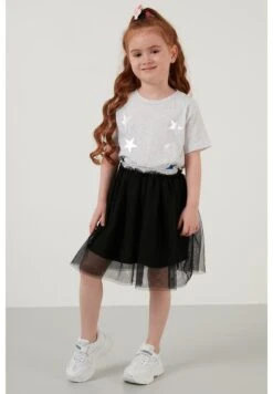 LELA Regular Fit - A-Lijn Rok - Grey Melange