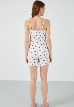 LELA Pyjama - Ecru-Red -Lela 4ca0129be651437498425e88983cce70