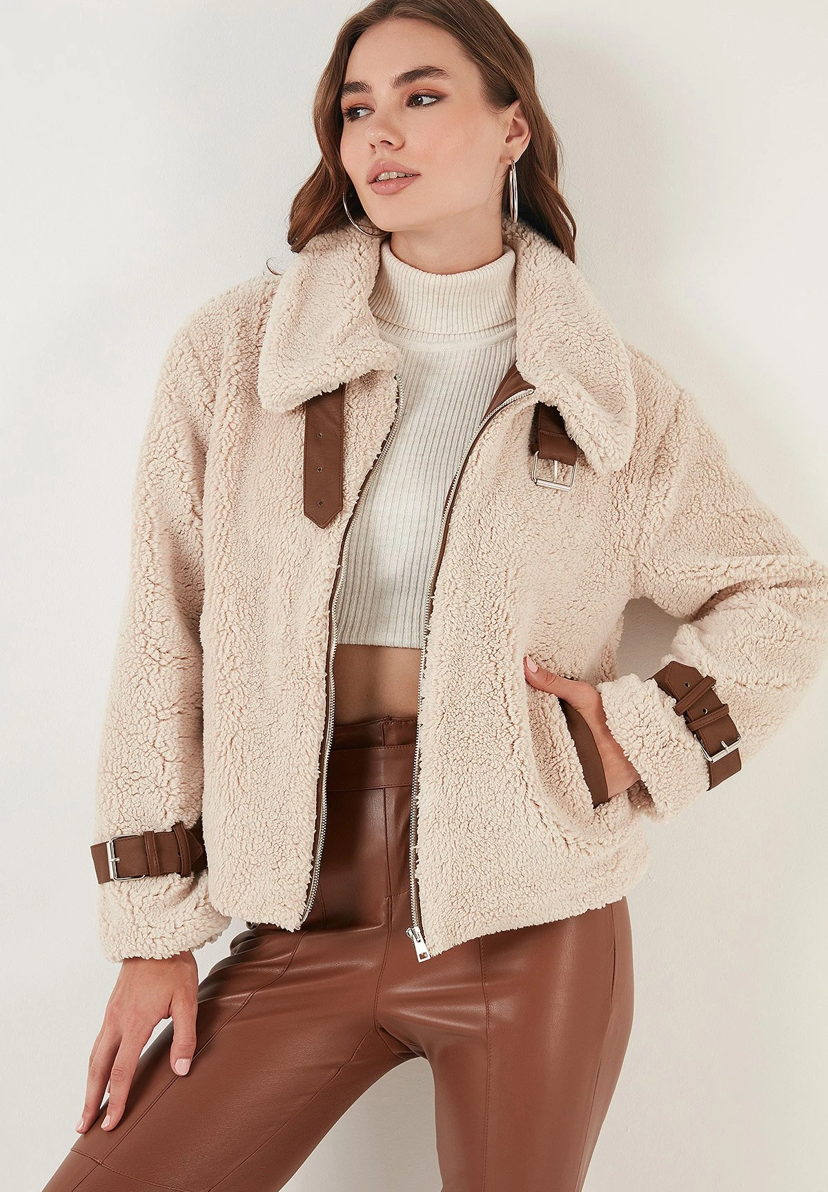 LELA Regular Fit - Winterjas - Ecru 9 LELA Regular Fit - Winterjas - Ecru - Afbeelding 7